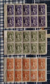 30 francobolli della XX Fiera di Milano del 1939