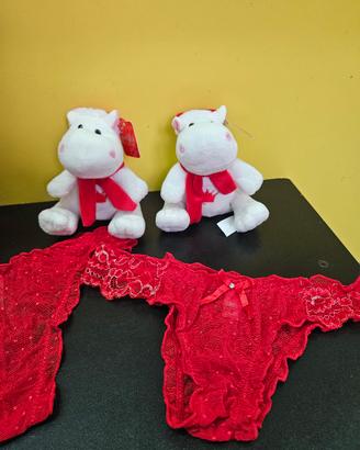 Slip natalizio rosso con pupazzo