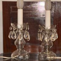 Coppia Lampade Vintage Cristallo anni '60 con Go