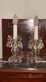 Coppia Lampade Vintage Cristallo anni '60 con Go