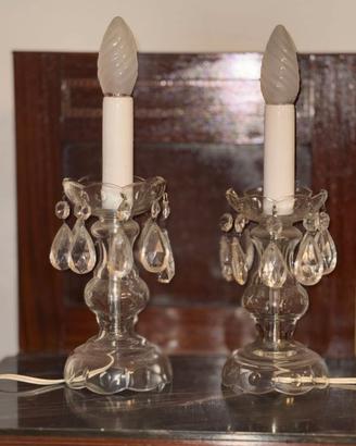 Coppia Lampade Vintage Cristallo anni '60 con Go