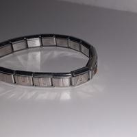 Bracciale con scritta GIULIA in acciaio estensibil