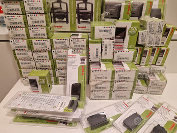 Lotto di timbri Trodat varie dimensioni + cartucce