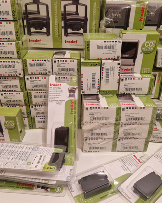 Lotto di timbri Trodat varie dimensioni + cartucce
