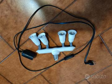 Portalampada 4 attacchi 