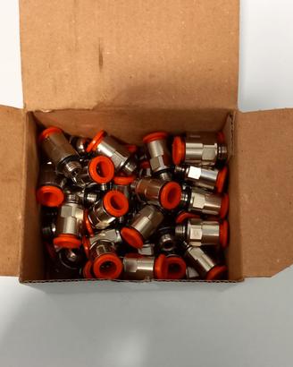 N.100 raccordi pneumatici dritti  da 1/8" tubo D.8