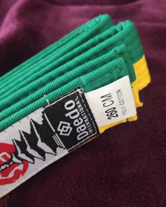 cintura mezza verde  arti marziali tarkwondo