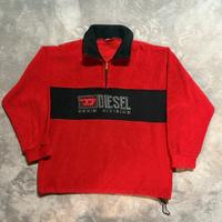 Felpa  Pile Quarter Zip Vintage Diesel Rossa L
