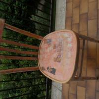 sedia decorata a decoupage