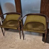 Poltroncine 1900 velluto bedermier