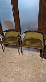 Poltroncine 1900 velluto bedermier