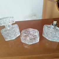 Set toilette in cristallo intagliato Vintage. 