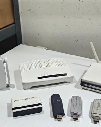 Lotto networking: router, modem, ripetitore Wi-Fi 
