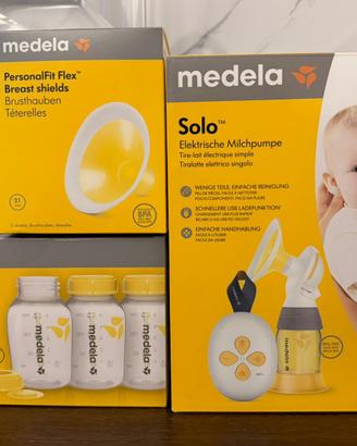 Medela: tiralatte elettrico + bottiglie + coppe