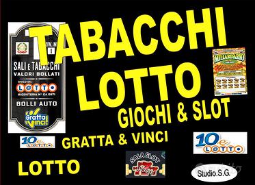 Tabacco lotto slot con progetto bar