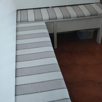 panca con giropanca  bianca in legno