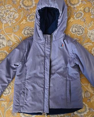 K-Way double face 8 anni blu e lilla