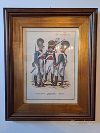 SET DI 4 QUADRI CON CORNICE IN LEGNO E STAMPE