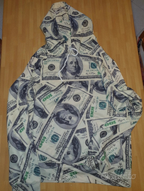 Felpa unisex stampa cotone benjamin franklin nuova