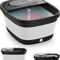 Snailax Pediluvio pieghevole con massaggio e risca