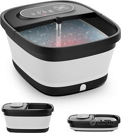 Snailax Pediluvio pieghevole con massaggio e risca