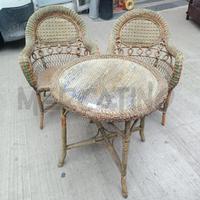 SALOTTO VIMINI INTRECCIO VERDE PZ.3