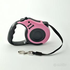 Guinzaglio avvolgibile cane 5 m rosa ergonomico