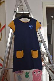 vestito blu/senape mezza stagione  DP am anni 8/10