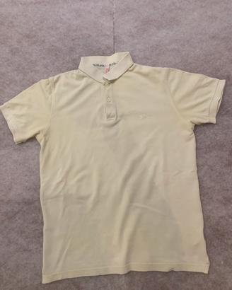 Polo SUN68 tg S giallo pallido 100% cotone piqué