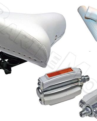 Kit accessori bianco per bici vintage / Graziella