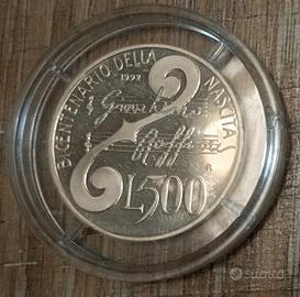 #2317 – 1 Moneta Argento ROSSINI Rep. Italia