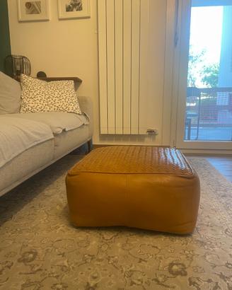 Pouf quadrato in pelle di bufalo Maisons du Monde