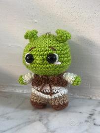 Portachiavi Shrek Amigurumi Fatto a Mano
