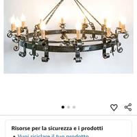 lampadari in ferro forciato rotondi.
