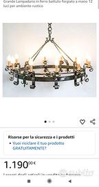 lampadari in ferro forciato rotondi.