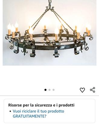 lampadari in ferro forgiato rotondi.