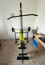 Panca Multifunzione Schienale Regolabile Gambe