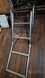 scaletta in Acciaio e legno 4 gradini 