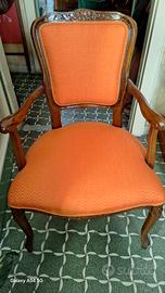 2 poltrone a pozzetto in stile luigibfilippo
