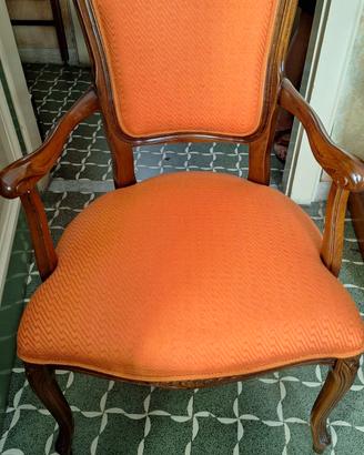 2 poltrone a pozzetto in stile luigibfilippo