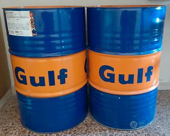 Coppia 2 Fusti - Bidoni Olio Vintage Gulf Porsche 