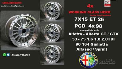 Cerchi 15 pollici AlfaRomeo Alfetta gtv 33 75 90