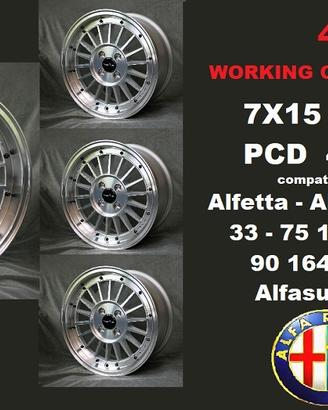 Cerchi 15 pollici AlfaRomeo Alfetta gtv 33 75 90
