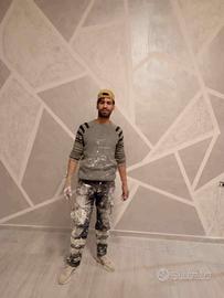 Operaio pittura decorazione razatori capotto