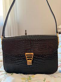 Borsa vintage Mangiameli Milano in vera pelle con