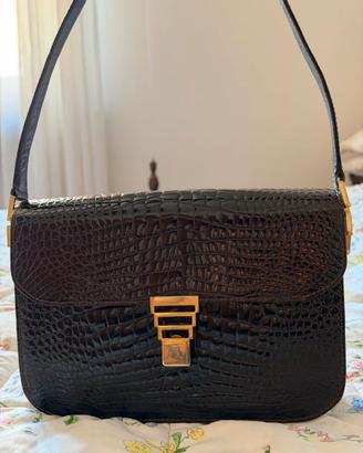 Borsa vintage Mangiameli Milano in vera pelle con