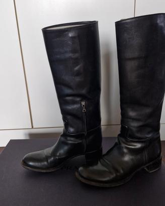 Stivali Prada pelle nero di vitello