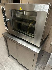 Forno a gas professionale con tavolo inox