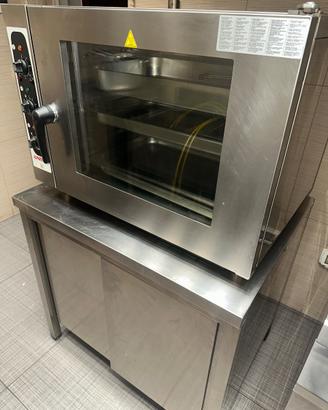 Forno a gas professionale con tavolo inox