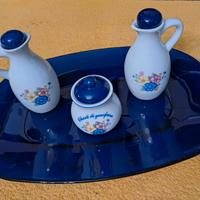 Set in vetro e porcellana "Blu notte"